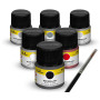 Set de peinture acrylique « Voiture de sport » 6 x 12 ml, pinceau - HELLER 9403