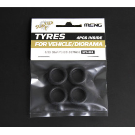 Pneus pour véhicule/diorama (4 pièces) - 1/35 - MENG SPS-001