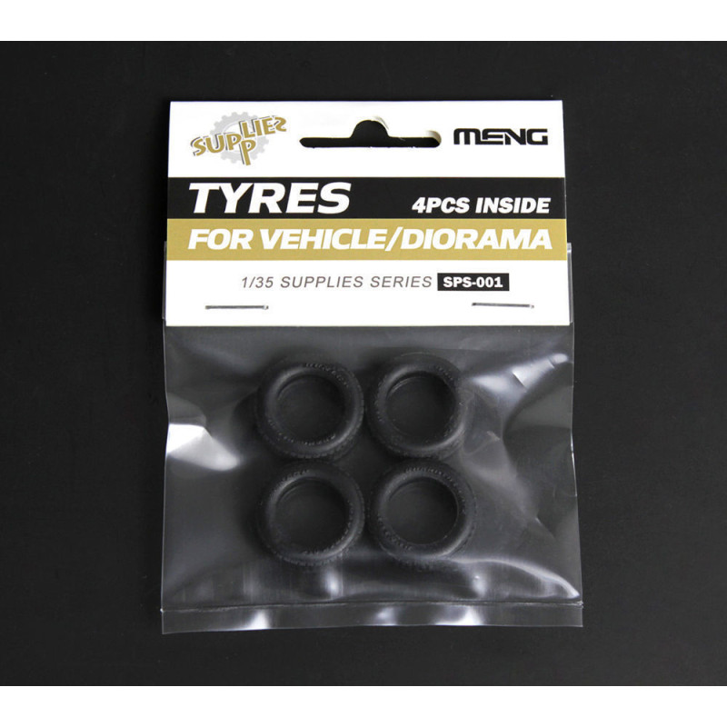 Pneus pour véhicule/diorama (4 pièces) - 1/35 - MENG SPS-001