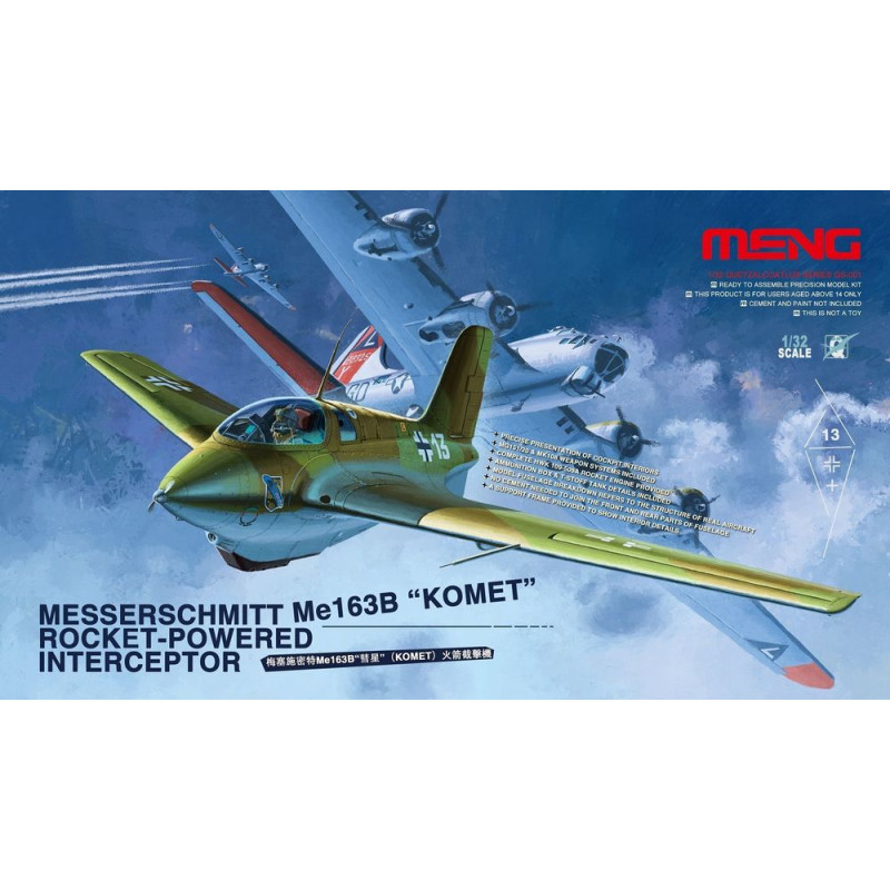 Avion-fusée Messerschmitt Me163B Komet - 1/32 - MENG QS-001