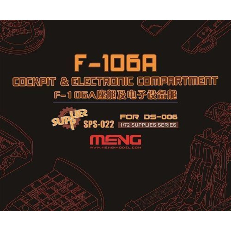 Cockpit et compartiment électronique du F-106A (résine) - 1/72 - MENG SPS-022
