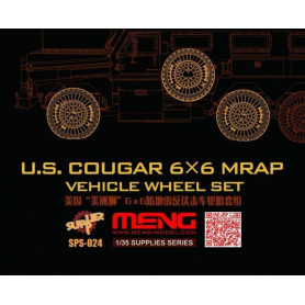 Set de roues pour véhicule US Cougar 6x6 MRAP - 1/35 - MENG SPS-024