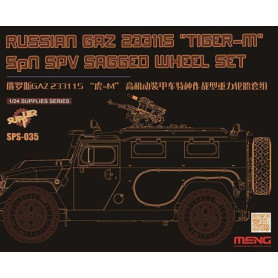 Jeu de roues Sage pour GAZ 233115 Tiger-M SPN SPV russe (résine) - 1/35 - MENG SPS-035