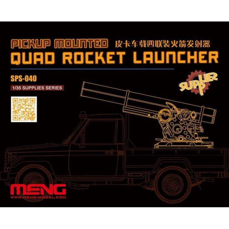 Lance-roquettes quadruple à monter sur pick-up (RÉSINE) - 1/35 - MENG SPS-040
