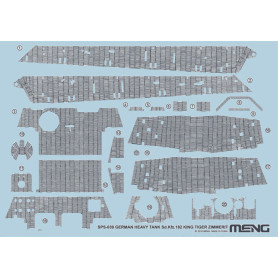 Décalcomanies Zimmerit pour char lourd allemand Sd.Kfz.182 King Tiger - Échelle 1/35 - MENG SPS-039
