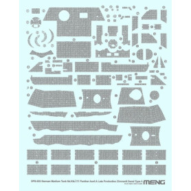 Décals Zimmerit Sd.Kfz.171 Panther Ausf.A Late Production Zimmerit Decal C - 1/35 - MENG SPS-052
