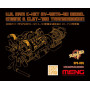 Moteur diesel USM911 C-HET 8V-92TA-90 et transmission CLBT-750 (résine) - 1/35 - MENG SPS-055