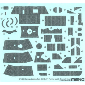 Décals Zimmerit pour Sd.Kfz.171 Panther Ausf.D - 1/35 - MENG SPS-058