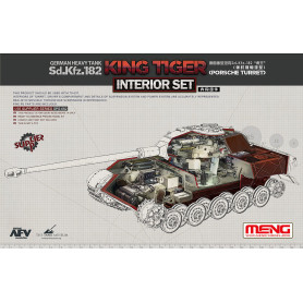 Ensemble intérieur de char lourd allemand Sd.Kfz.182 King Tiger (tourelle Porsche) - 1/35 - MENG SPS-062