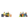 Voyageurs assis avec bagages - HO 1/87 - NOCH 15213