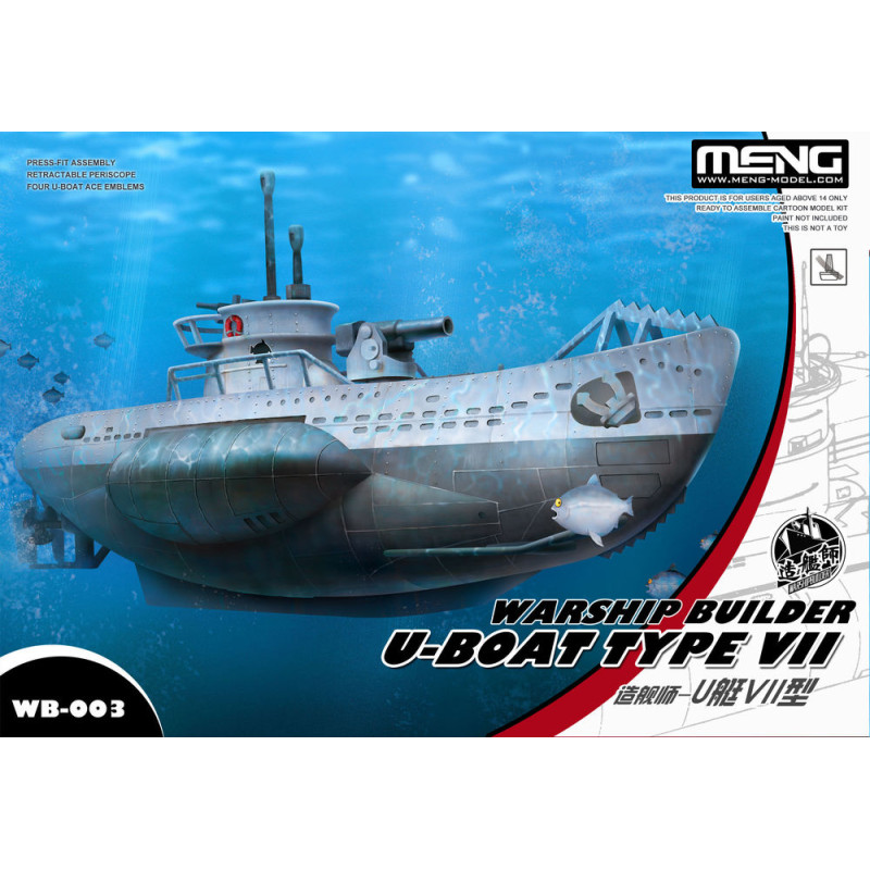 Sous-marin de type VII U-boat (modèle cartoon) - MENG WB-003