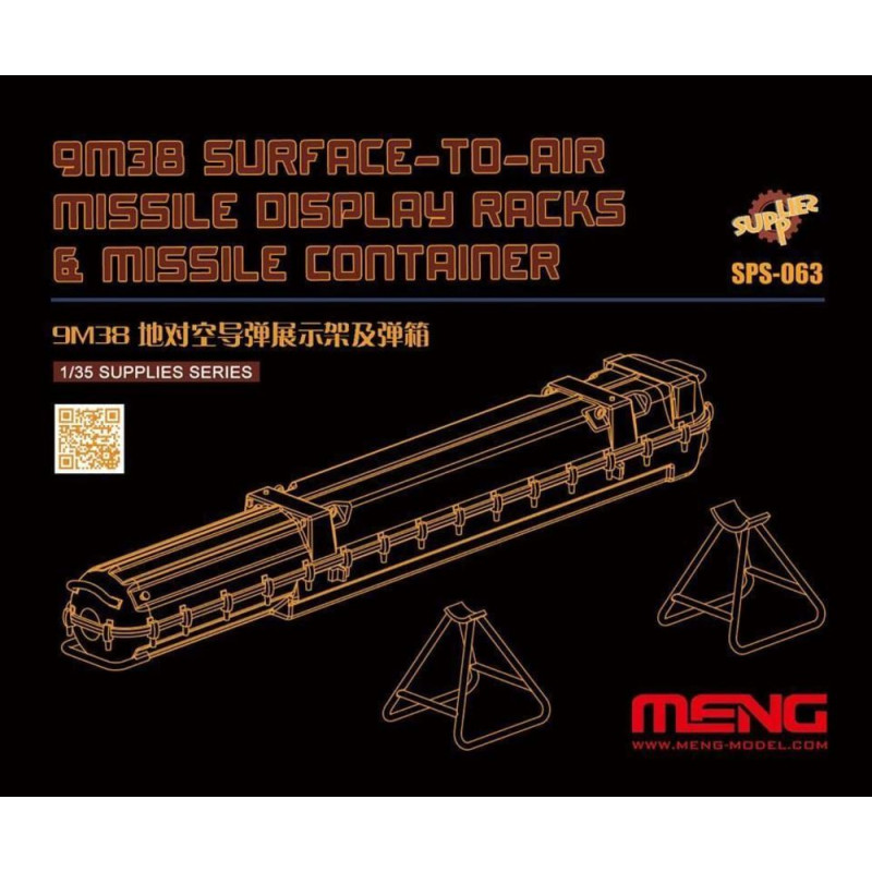 Présentoirs et conteneur pour missiles sol-air 9M38 (résine) - 1/35 - MENG SPS-063