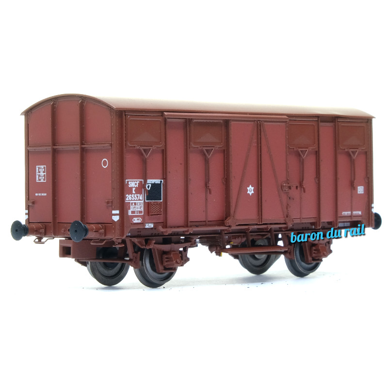 Wagon couvert Ocem K 29 Permaplex ép. IV SNCF - HO 1/87 - LS Models 31306
