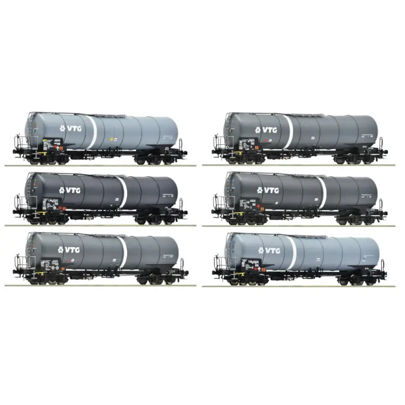 Coffret 6x wagons citernes, VTG ép VI - HO 1/87 - ROCO 6600007