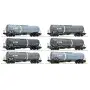 Coffret 6x wagons citernes, VTG ép VI - HO 1/87 - ROCO 6600007