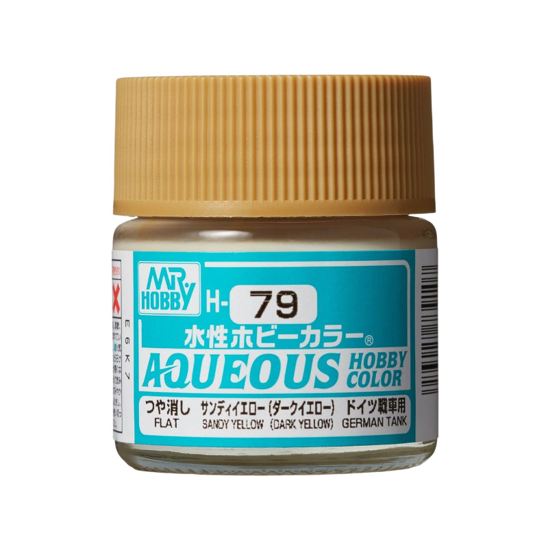 H-079 Sandy Yellow mat Mr Hobby Gunze Aqueous - pot acrylique 10 ml