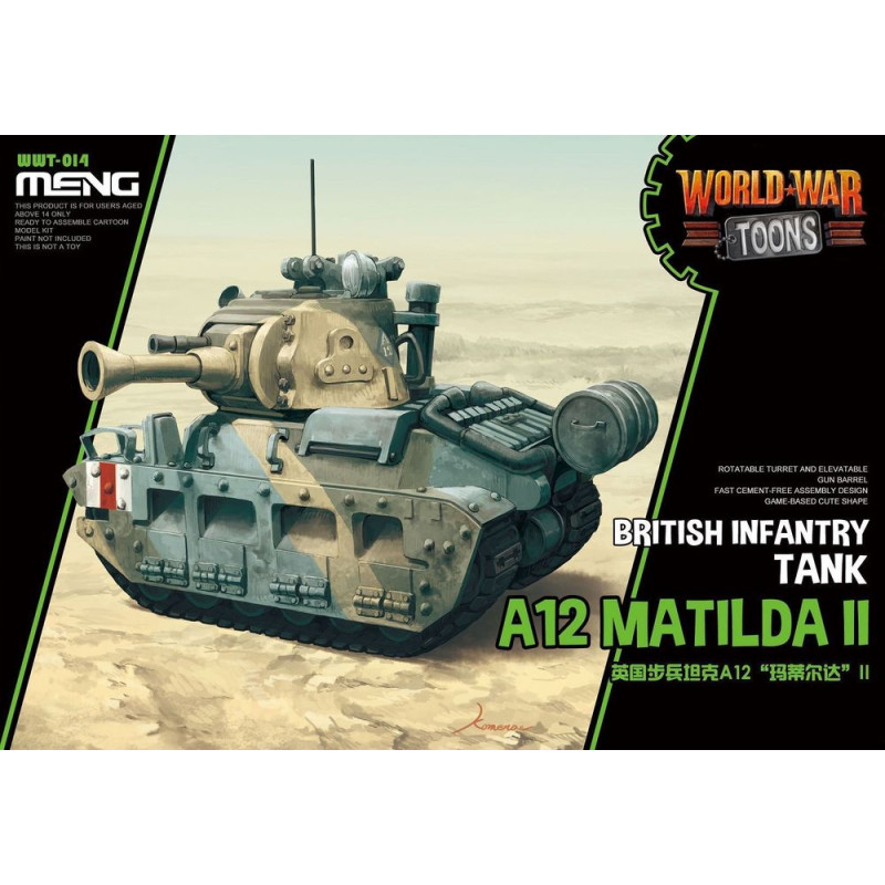 Char d'infanterie britannique A12 Matilda II (modèle Cartoon) - MENG WWT-014