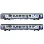 Set 2 voitures Vtu Haute-Normandie ép. VI - SNCF - HO 1/87 - LS Models 41212