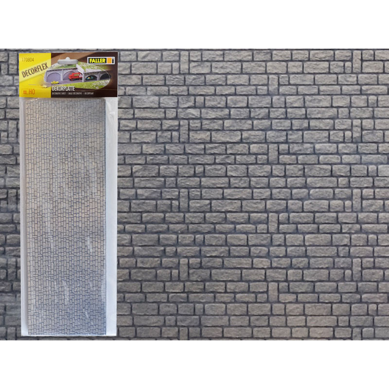 2x murs en pierre de taille decorflex échelle HO - FALLER 170804