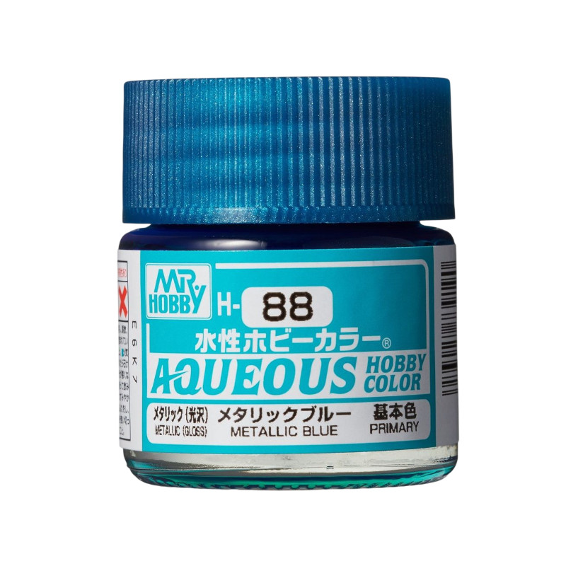 H-088 Metallic Blue brillant Mr Hobby Gunze Aqueous - pot acrylique 10 ml