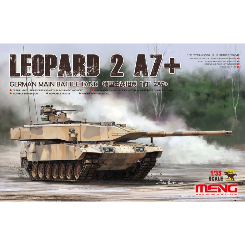 Char de combat principal allemand Leopard 2A7 - 1/35 - MENG TS-042
