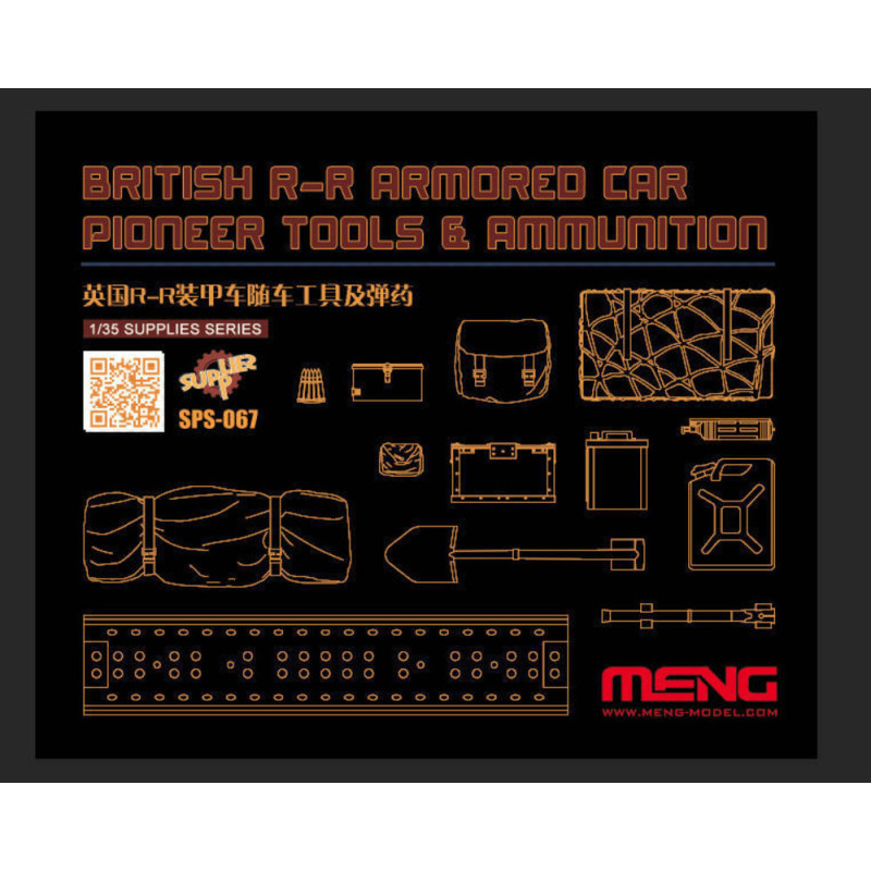 Outils et munitions de pionnier pour voiture blindée RR britannique (RÉSINE) - 1/35 - MENG SPS-067