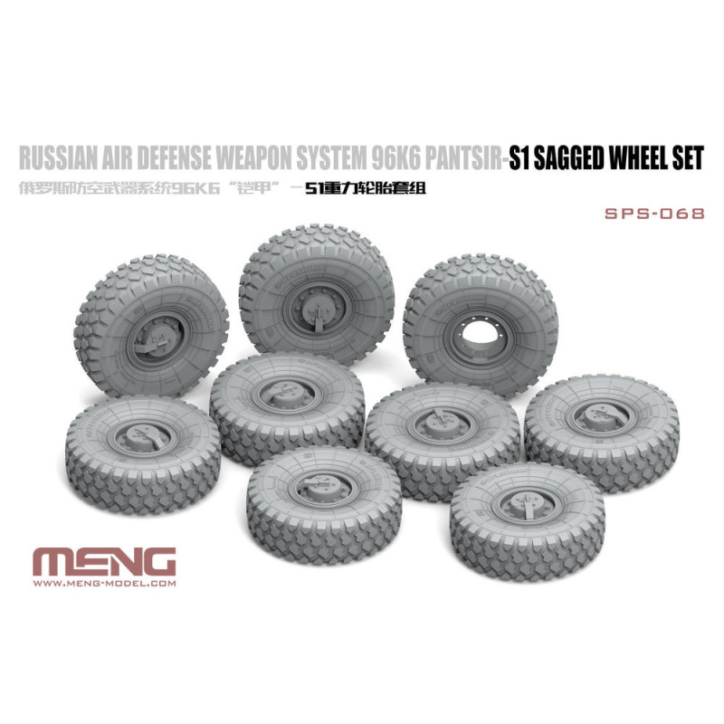 Jeu de roues affaissées pour 96K6 Pantsir-S1 - 1/35 - MENG SPS-068