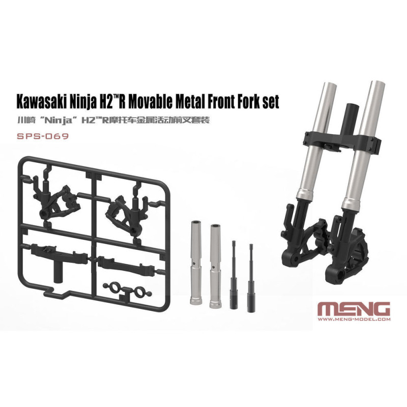 Fourche avant mobile en métal pour Kawasaki Ninja H2(TM)R - 1/9 - MENG SPS-069