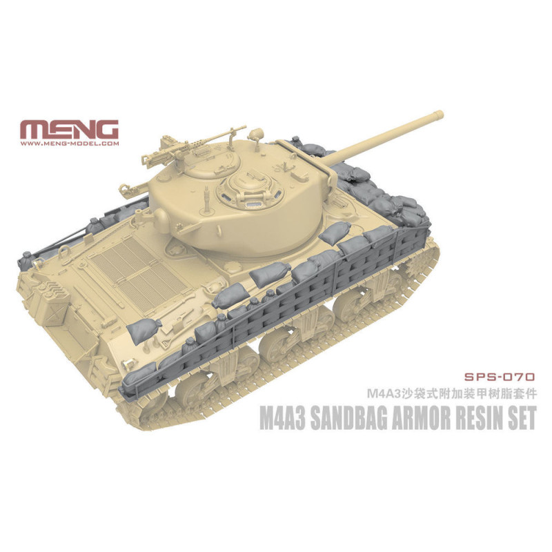 Kit de blindage avec sacs de sable pour M4A3 (résine) - 1/35 - MENG SPS-070