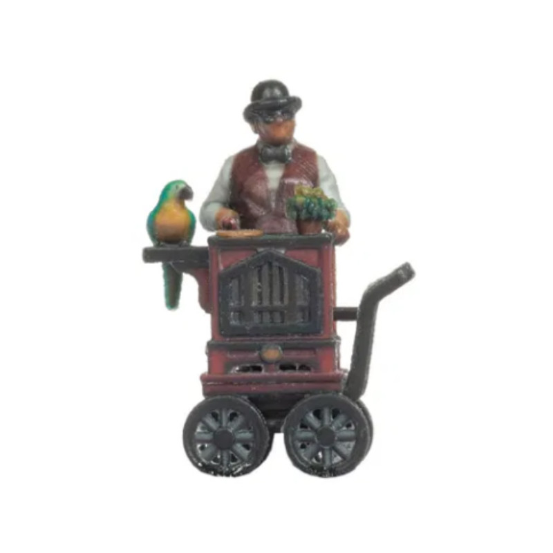 Personnage 3D : joueur d'orgue de Barbarie - HO 1/87 - NOCH 10418