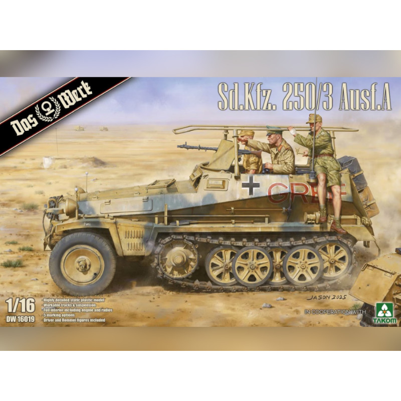 Half-track Sd.Kfz. 250/3 Ausf. A - échelle 1/16 - DAS WERK 16019