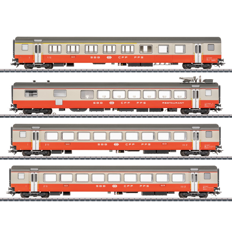 Coffret de voitures voyageurs Swiss Express SBB-CFF HO 1/87 ép. IV - TRIX 23690