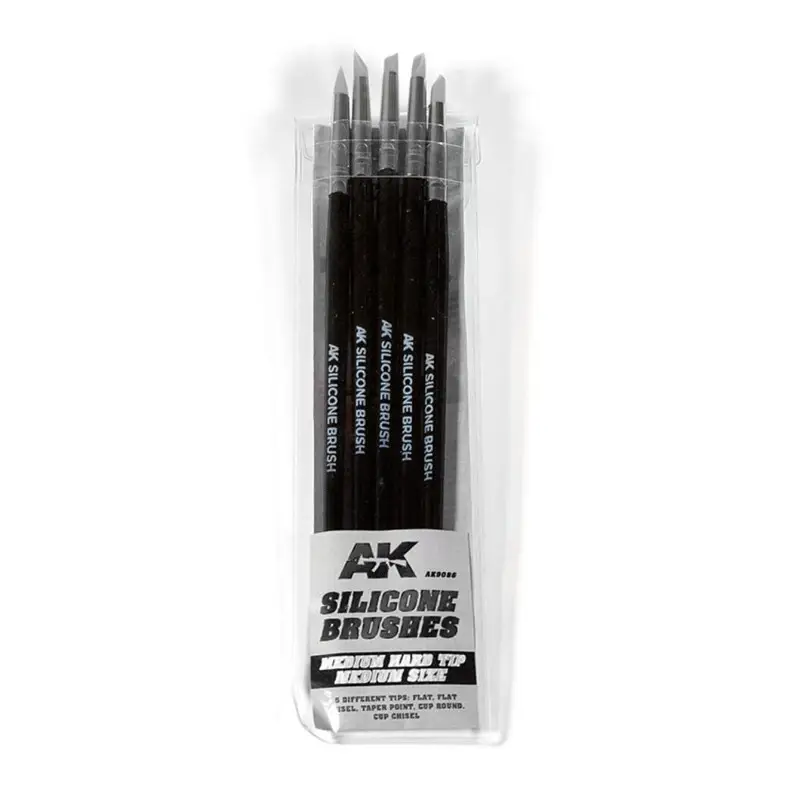 Set de 5x pinceaux silicone - AK INTERACTIVE AK9086