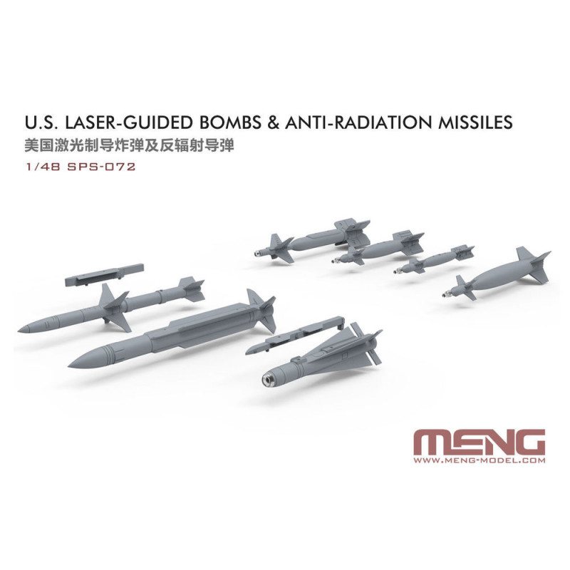 Bombes à guidage laser et missiles antiradar américains - Échelle 1/48 - MENG SPS-072