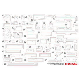 Masques de peinture de la marine de l'APL Shandong (pour PS-006) - 1/700 - MENG SPS-082