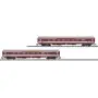 Set 2 voitures "Grand-Comfort" SNCF ép. IV (Set 1) - N 1/160 - MINITRIX 15691