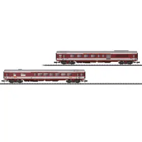 Set 2 voitures "Grand-Comfort" SNCF ép. IV (Set 2) - N 1/160 - MINITRIX 15692
