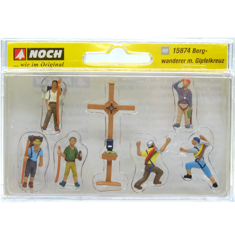 Randonneur de montagne avec croix de sommet - HO 1/87 - NOCH 15874