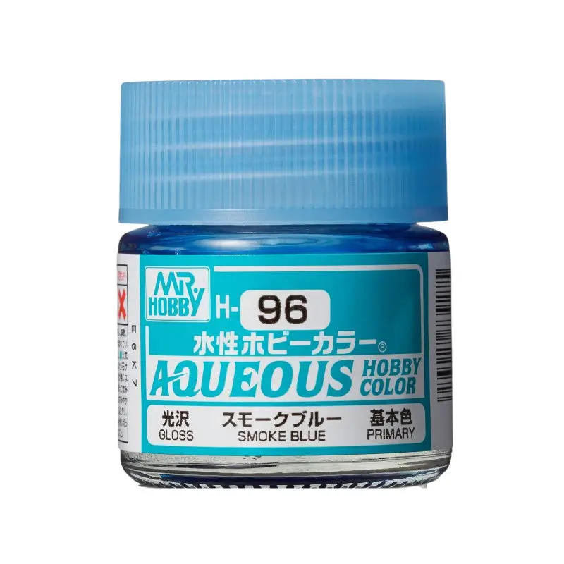 H-096 Smoke Blue brillant (bleu fumé transparent) Mr Hobby Gunze Aqueous - pot acrylique 10 ml