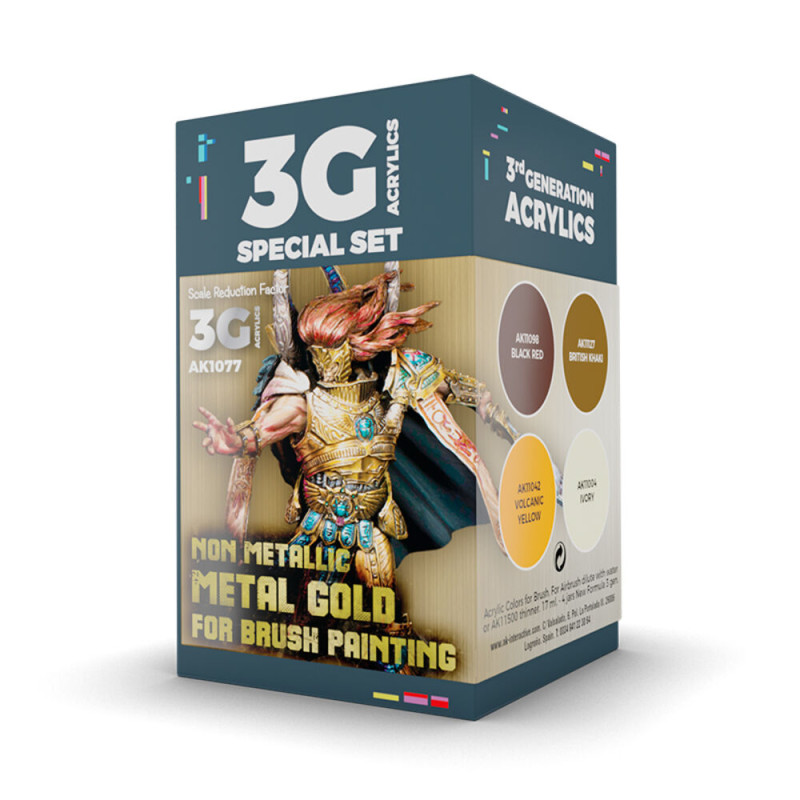 Set couleurs non metallic metal Gold - AK INTERACTIVE AK1077