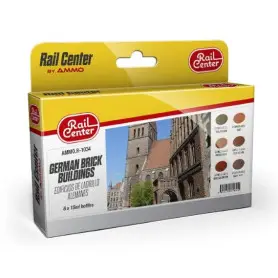 Set 6x 15ml bâtiments en briques Rail Center - AMMO R-1034