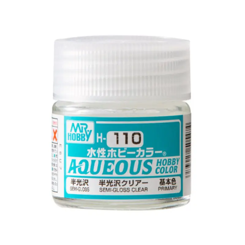 H-110 Vernis satiné Mr Hobby Gunze Aqueous - pot acrylique 10 ml