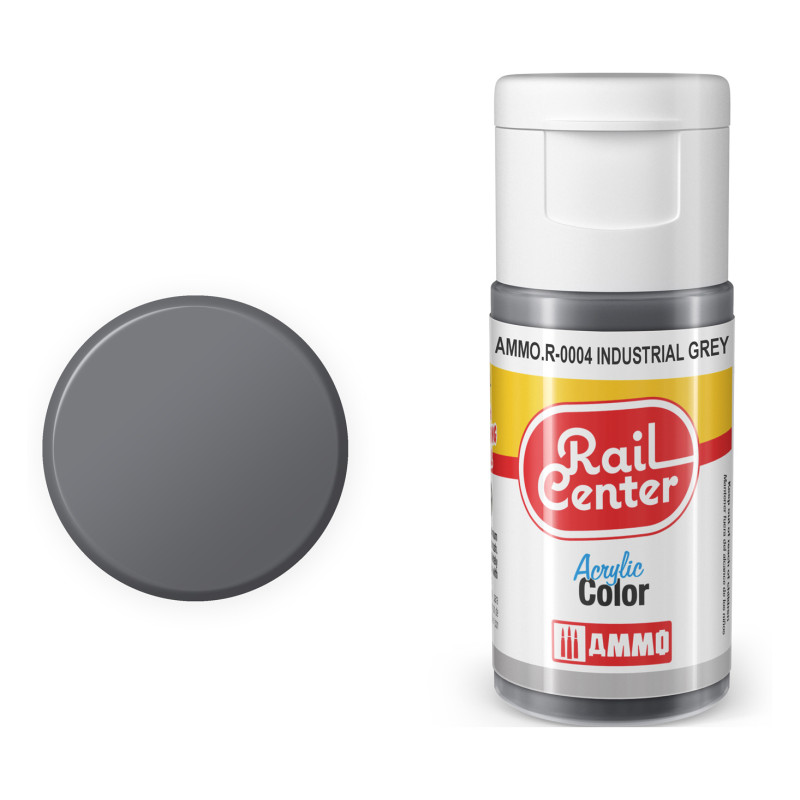 Peinture acrylique gris industriel Rail Center 20ml - AMMO R-0004