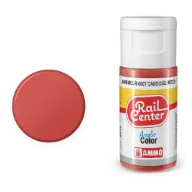 Peinture acrylique rouge caboose Rail Center 20ml - AMMO R-0007