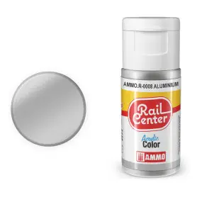 Peinture acrylique aluminium Rail Center 20ml - AMMO R-0008