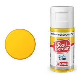 Peinture acrylique Jaune Signal Rail Center 20ml - AMMO R-0012