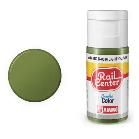 Peinture acrylique vert olive Rail Center 20ml - AMMO R-0016