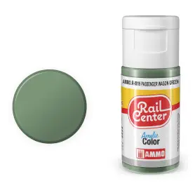 Peinture acrylique vert voiture voyageurs Rail Center 20ml - AMMO R-0019