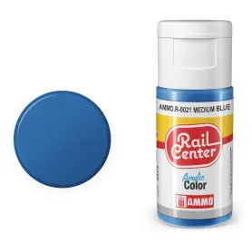 Peinture acrylique bleu moyen Rail Center 20ml - AMMO R-0021