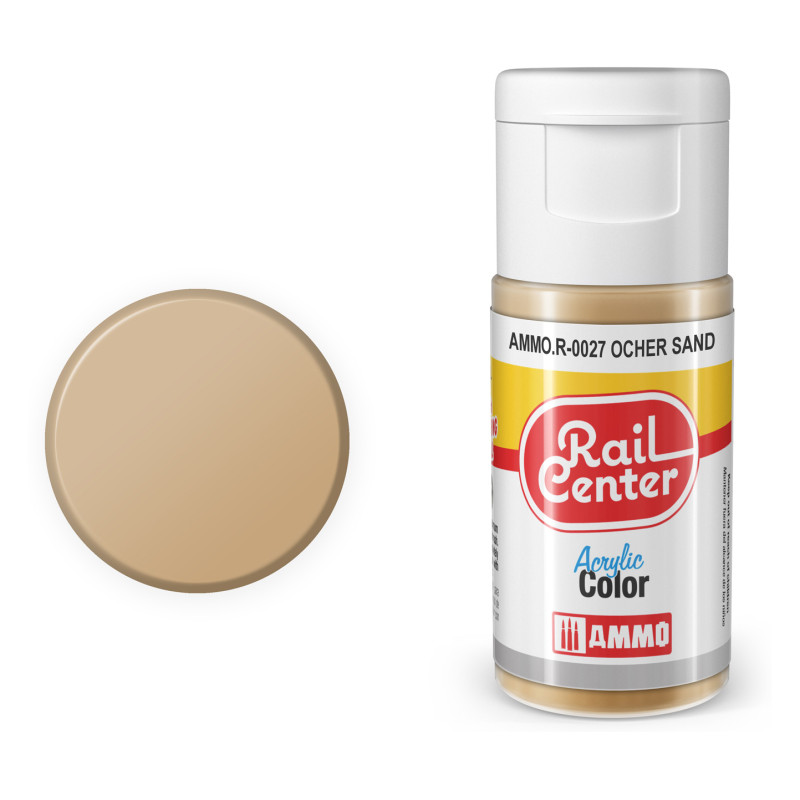 Peinture acrylique ocre sable Rail Center 20ml - AMMO R-0027